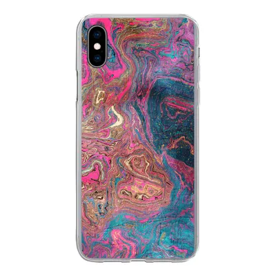 Produktbild von MuchoWow® Handyhülle Schutzhülle Hülle für iPhone Xs Marmor - Farbe - Gussformen Silikon Softcase Handy Hülle - Handytasche