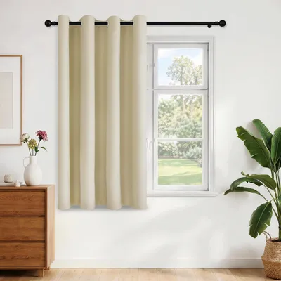 Produktbild von Verdunkelungsvorhang Thermovorhang Blickdicht H160xB132cm Hellbeige