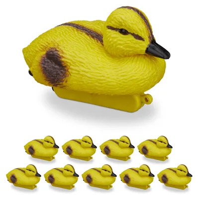 Schwimmende Kunststoff-Enten, Set mit 10 Stück, Teichdekoration