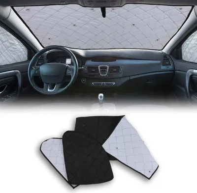 Image de Rideaux pare-soleil d'isolation pour Peugeot Expert 2017-2024 Noir Tissu