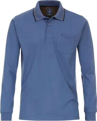 Produktbild von REDMOND Langarm-Poloshirt Blau XL Regular Fit