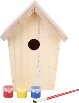 Produktbild von Vogelhaus DIY - inklusive Farbe - Holz - 20 cm