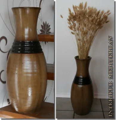 Produktbild von BODENVASE "KAIRO" Modell2 - Größe: ca.50 CM Schwarzbraun