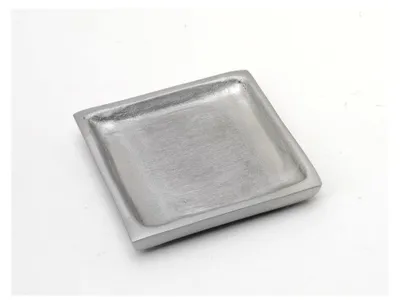 Produktbild von Aluminium Quadrat Silber matt 8 x 8 cm für Kerzen und Dekoteller