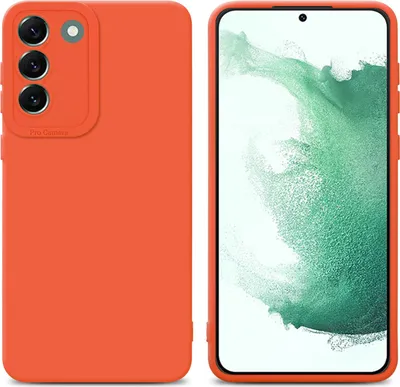 Produktbild von Cadorabo Hülle für Samsung Galaxy S22 PLUS Schutz Hülle in Orange TPU Silikon Etui Case Handyhülle
