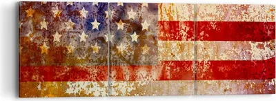Produktbild von Bild auf Leinwand - Leinwandbild - Amerika Flagge national patriotisch - 90x30cm - Wand Bild - Wanddeko - Leinwanddruck - Bilder - Kunstdruck - Leinwand bilder - Wandkunst - CA90x30-3084