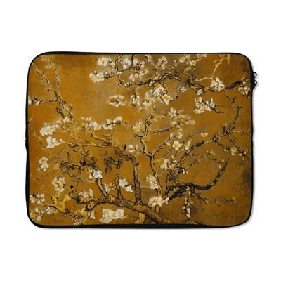 Produktbild von MuchoWow® Laptop Hülle 15 Zoll Mandelblüte - Kunst - Van Gogh - Gold Laptoptasche - Laptoptasche - Sleeve - Rundum-Schutz - Reisen zubehör