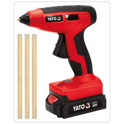 Produktbild von Yato YT-82854, Heißklebepistole, Schwarz, Rot, 25 g/min, 25 s, 1,1 cm, 200 °C