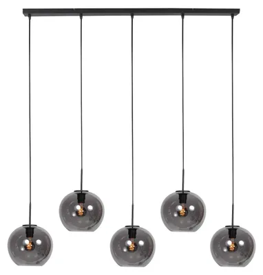 Produktbild von Mexlite - hängeleuchte - HaloSwap - schwarz - glas - große esstischlampe - E27 - 4285ZW