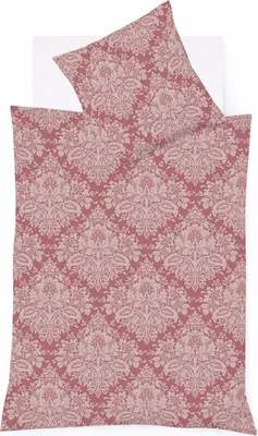 Produktbild von Fleuresse Lech Edelflanell Bettwäsche 200x200 Ornamente Barock rot 603739-4