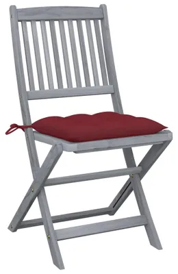 Produktbild von vidaXL Klappbare Gartenstühle 4 Stk. mit Kissen Massivholz Akazie