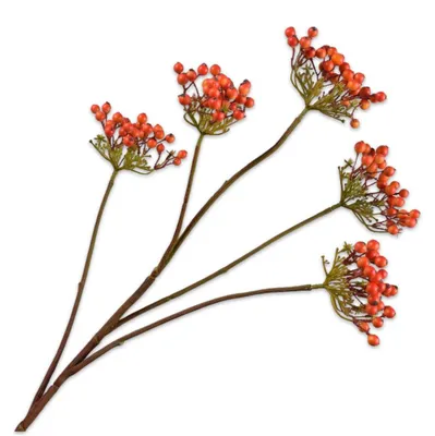 Produktbild von Silk-ka Kunstblume – Seidenblumen-Beerenzweig, orange, 79 cm