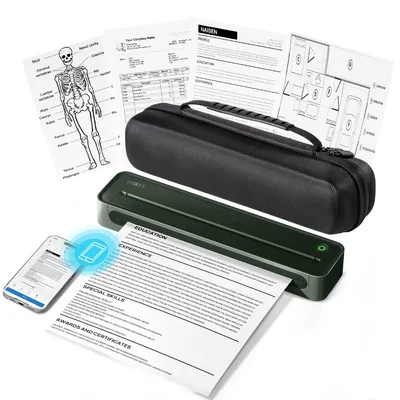 Immagine prodotto di Stampante termica A4, portatile e mobile, con batteria da 2600 mAh
