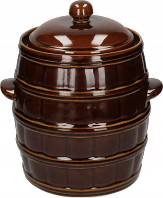 Immagine prodotto di Pentola di fermentazione Pentola di fermentazione in gres da 8 litri a chiusura ermetica con coperchio