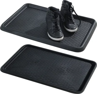 Produktbild von Schuhabtropfschalen-Set - Schwarz - 60 x 40 cm - Kunststoff - 2er Set