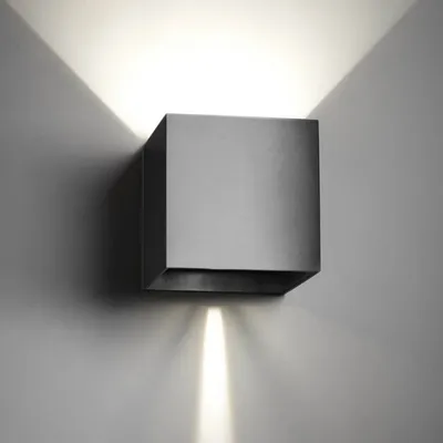 Produktbild von LED Außenwandleuchte "CUBE" Up/Down 6W 830 (Warmweiß) Anthrazit eckig