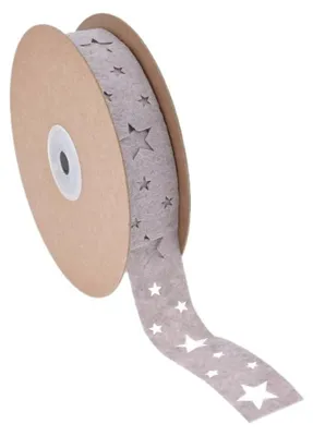 Image de Ruban de Noël 10 mètres - Motif étoile - Ruban en satin fait main - Ruban cadeau - Nœuds décoratifs - Matériau en polyester