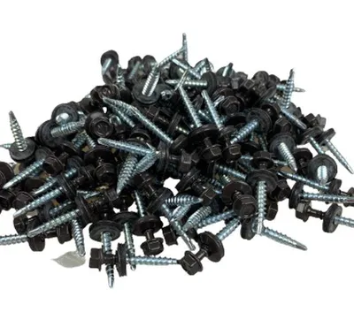 Produktbild von Roofart Metallschrauben Sechskantschrauben Fassadenschraube 4,8 x 20 mm braun RAL 8019; 25 Stück