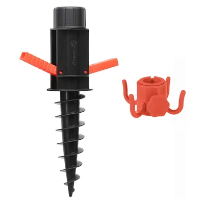 Produktbild von Sekey Bodendübel für Sonnenschirm mit Aufhängehaken, Schirmständer für 22-32 mm Stangen, Schwarz