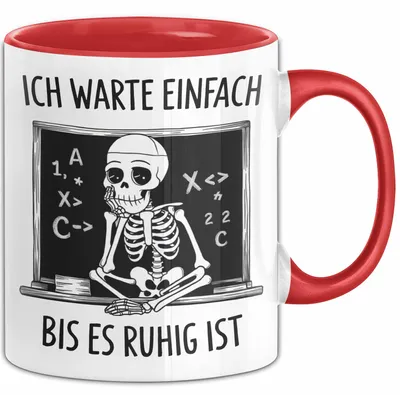 Produktbild von Grundschullehrer Tasse Geschenk Warte Bis Es Ruhig Ist (Rot)