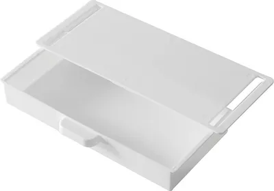 Produktbild von Selbstklebend unter Tischschubladen-Schreibtischhalter versteckter Bleistift-Briefpapierorganisator-Weiß