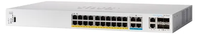 Produktbild von Cisco Catalyst 1300-24MGP-4X - Switch - L3 - managed - 24 x 10/100/1000 (PoE+) + 4 x 10 Gigabit SFP+ - an Rack montierbar - PoE+ (195 W)
