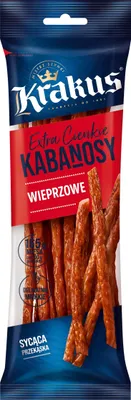Zdjęcie produktu dla Kabanosy wieprzowe 95 g Krakus