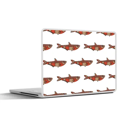Produktbild von MuchoWow® Laptop Aufkleber Sticker Cover Design - Fisch - Karpfen 25x18 cm - Laptop-Deko
