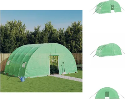 Zdjęcie produktu dla vidaXL Szklarnia z ramą stalową zielona 24 m² 6x4x2,85 m - Szklarnie