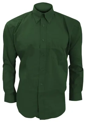 Produktbild von Kustom Kit Corporate Oxford Herren Hemd, Langarm FK409 (14.5 Zoll) (Flaschengrün)