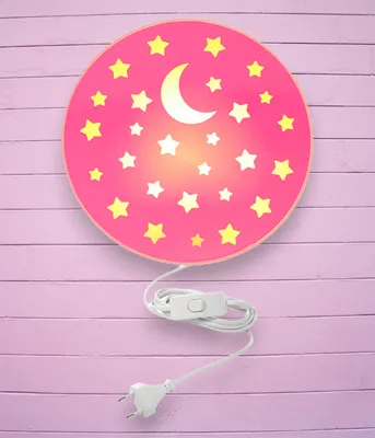 Produktbild von Kinderwandlampe Ø 25cm Mond Sterne