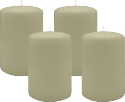 Produktbild von 4er Set Adventskranzkerzen Antik Grün Ø 100 x 150 mm