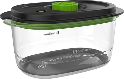 Produktbild von FoodSaver FFC022X, Box, Oval, 1,2 l, Schwarz, Transparent, 1 Stück(e)