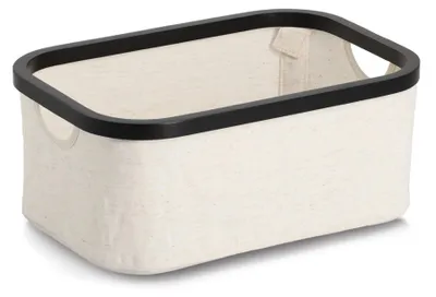 Obrázok produktu pre Textilný organizér krémovo-biely ZELLER, bambus, 38 x 26 x 16 cm