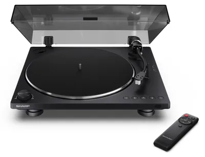 Obrázok produktu pre Sharp RP-TT100, Gramofón s remeňovým pohonom, Automatický, Čierna, ABS umelá hmota, klinový remeň, 4 s