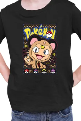 Obrázek produktu pro Dětské Triko Japan Manga Anime Comics Pokemon 031,  / Černá