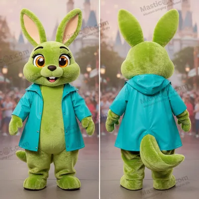 Obrázek produktu pro Zelený MASTICOT zajíc s širokými rameny – maskot divokého králíka