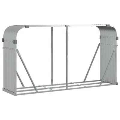 Produktbild von Kaminholzunterstand Silbern 180x45x100 cm Verzinkter Stahl