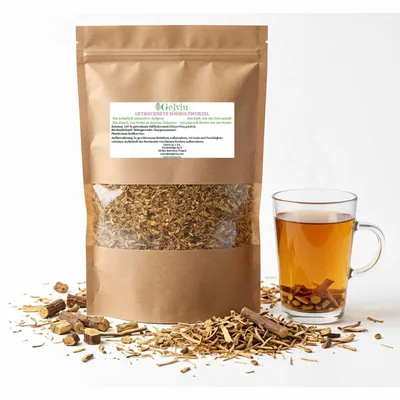 Produktbild von Süßholzwurzel geschnitten 3 kg (3 x 1 kg) – getrocknet, ohne Zusätze – für Süßholztee und Kräutermischungen