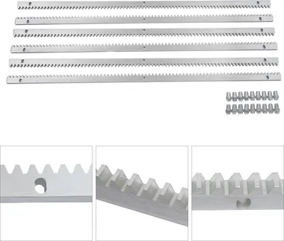 Image de Crémaillère pour ouvre-porte coulissant - Crémaillère 6 pièces - 1 m par pièce - Pièce de rechange linéaire pour moteur - Rouge