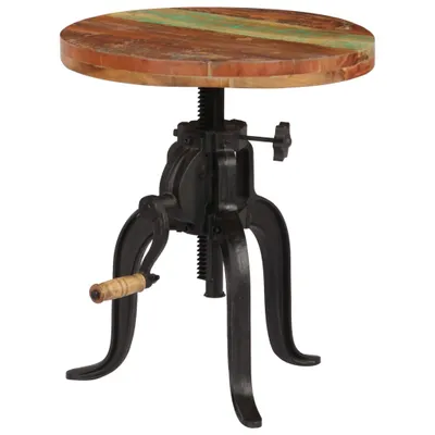Produktbild von The Living Store Beistelltisch 45x(45-62) cm Altholz Massiv und Gusseisen