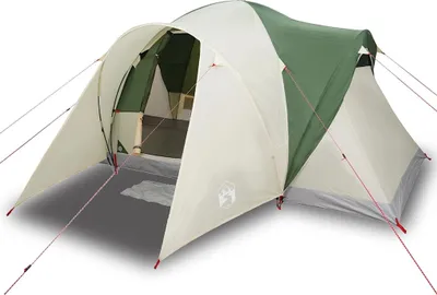 Image de vidaXL Tente familiale dôme 6 personnes Vert Étanche