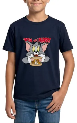 Produktbild von Spreadshirt Tom Und Jerry Maus-Sandwich Teenager T-Shirt, 152/164 (12-14 Jahre), Navy