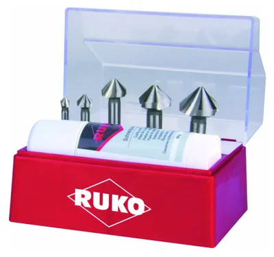 Produktbild von Ruko Kegelsenkersatz DIN335-C 90Grad Durchmesser 6,3-25mm HSS-Co 3 Schneiden 6tlg. - 102142E