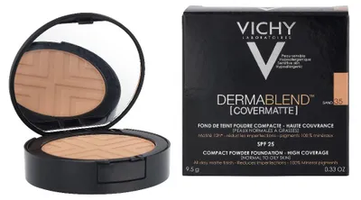 Produktbild von Vichy Dermablend Covermatte, Kompaktes Gehäuse, Puder, Sand, Mittel, Mischhaut, normale Haut, ölige Haut, Mattierend, Schutz, Glättend