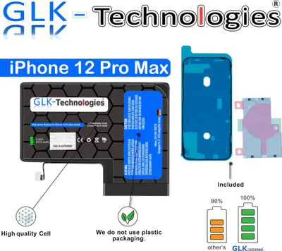 Produktbild von GLK Akku für IPhone 12 Pro Max Akku Batterie A2466 A2342 A2410 A2411 Ohne Set