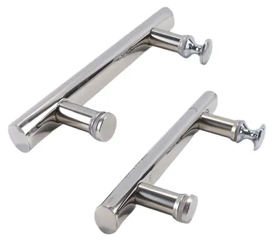 Imagen del producto de Juego de 2 manijas de acero inoxidable para puertas de ducha