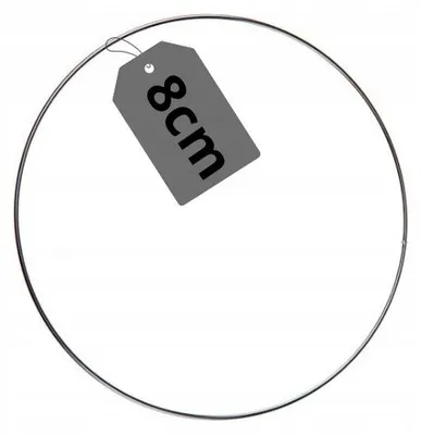 Produktbild von SznurkiPolskie Metallring Silber 8cm für Traumfänger