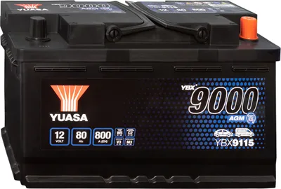 Produktbild von Yuasa YBX9115 AGM 12V 80Ah Autobatterie