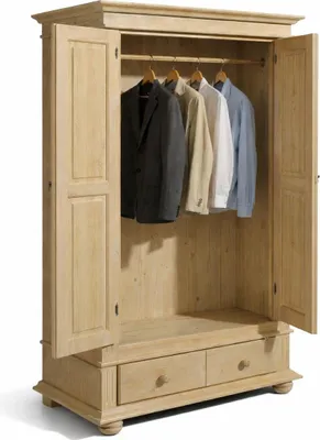 Produktbild von Kleiderschrank Fichte natur Mehrzweckschrank Garderobenschrank #3404